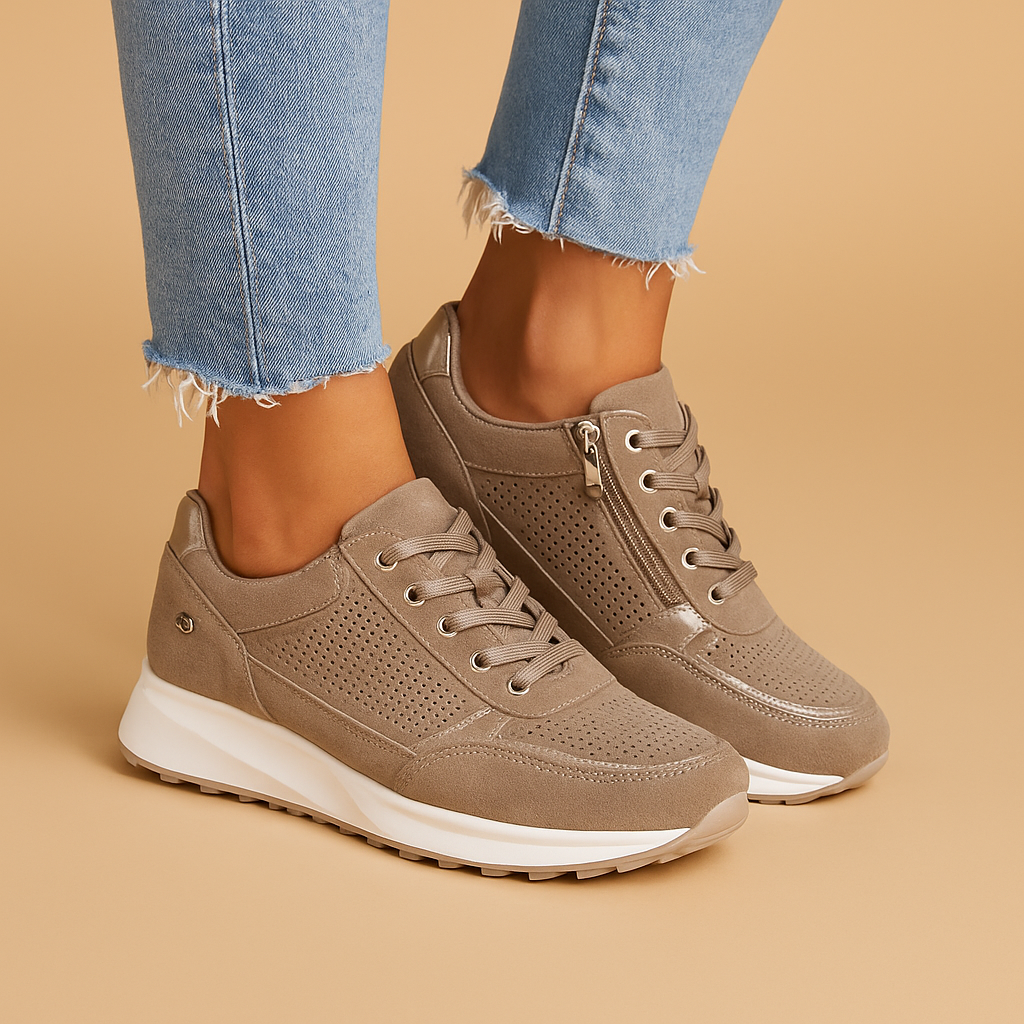 Przewiewne, lekkie sneakersy z zamkiem blyskawicznym dla kobiet | Marije