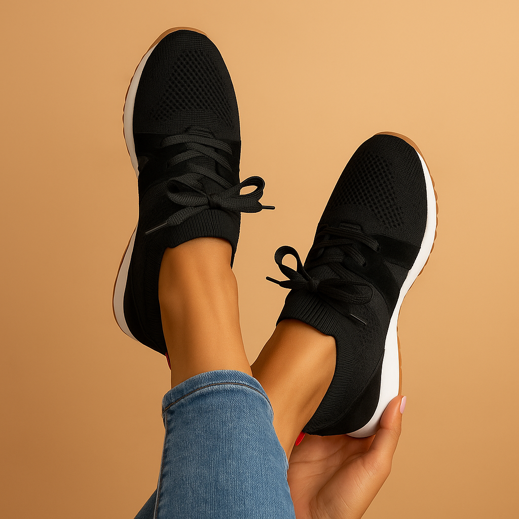 Casual sneakers z sznurowadlami i miekka wkladka dla kobiet | Maud