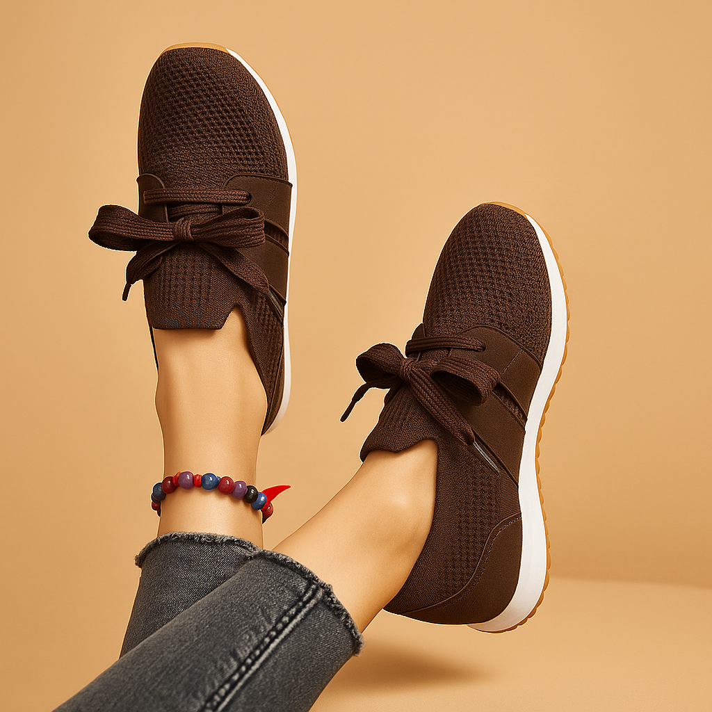 Casual sneakers z sznurowadlami i miekka wkladka dla kobiet | Maud