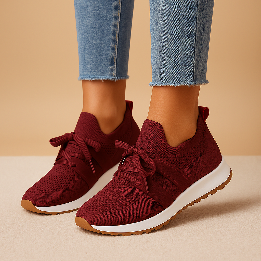 Casual sneakers z sznurowadlami i miekka wkladka dla kobiet | Maud