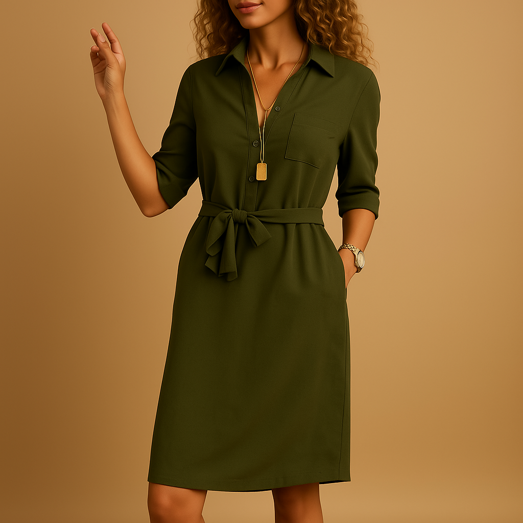 Elegancka sukienka casualowa z korzystnym krojem dla kobiet | Milou