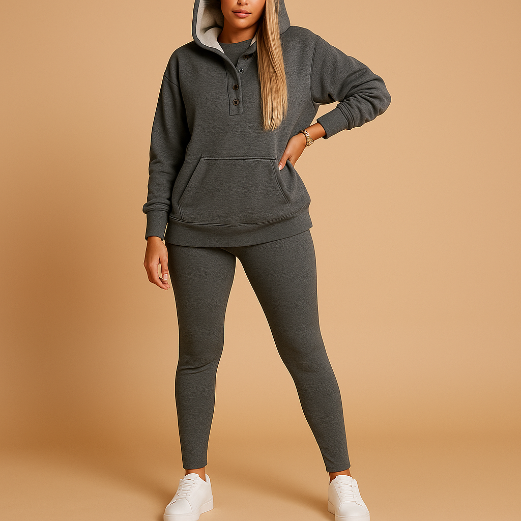 Zestaw bluzy i spodni dresowych dla kobiet z miekkiego materialu | Valerie