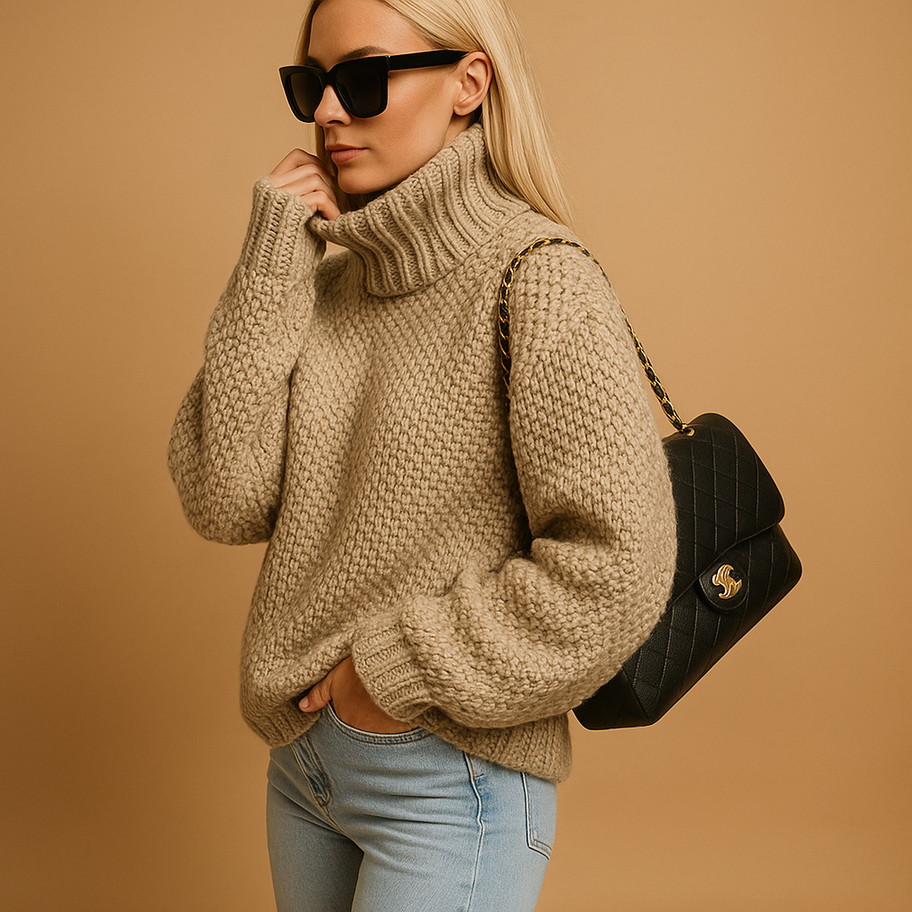 Cieply Sweter Damski z Dzianiny | Marjolein